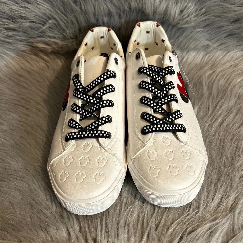 Ground‎ Up Disney Minnie Mouse Sneakers Women's Size 11 White Lace Up Shoes